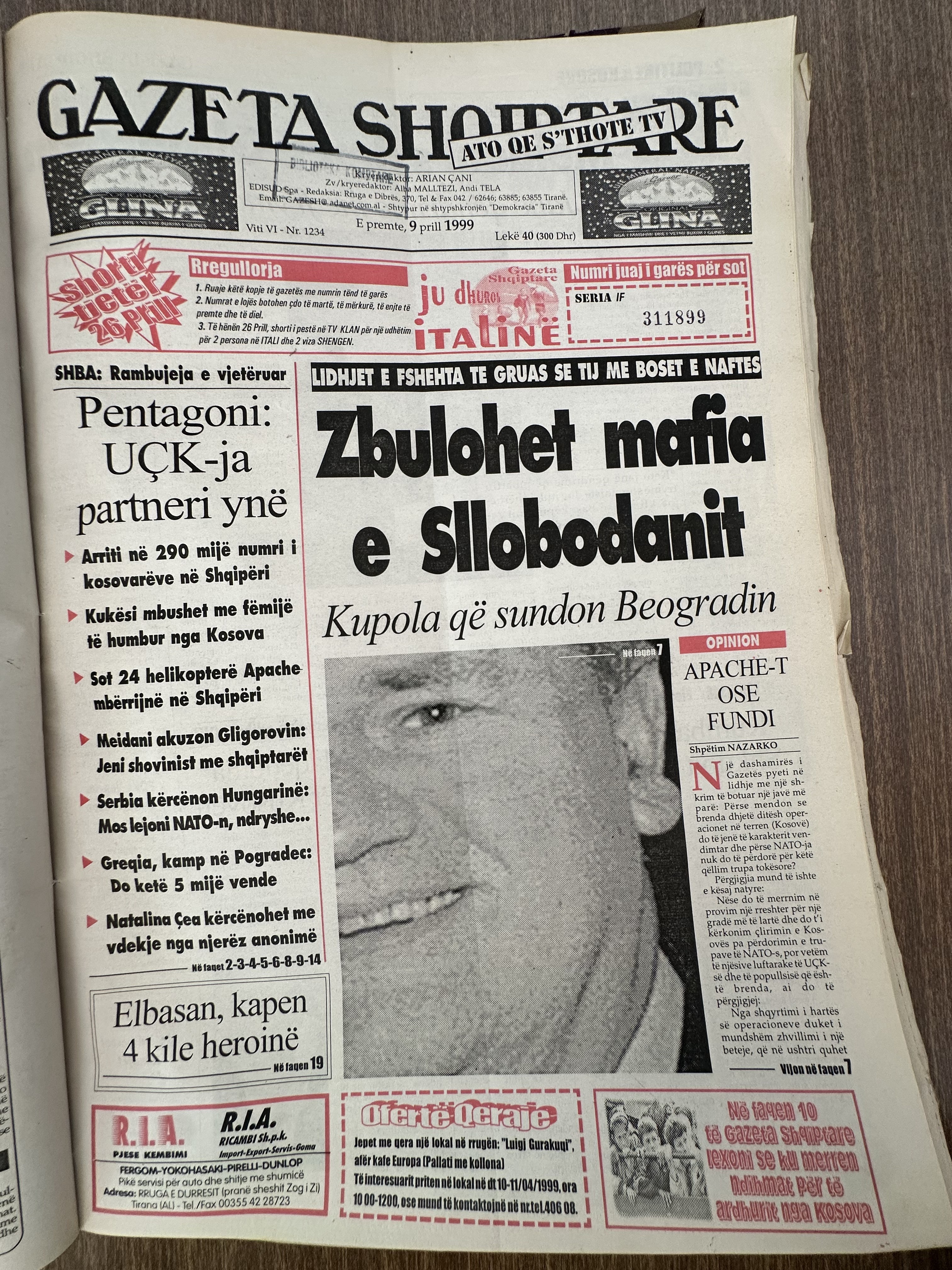 Gazeta Shqiptare 1999-04-09